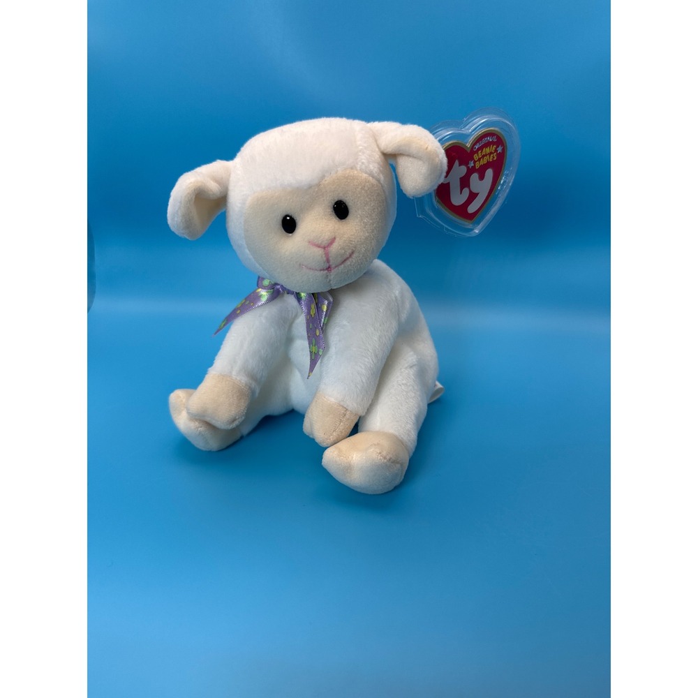 Ty Beanie Babies Sheepishly the Lamb White Sheep Plush Stuffed Animal